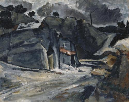 Paysage provencal, or Rochers a L'Estaque, or Masures sous la neige, Paul Cezanne
